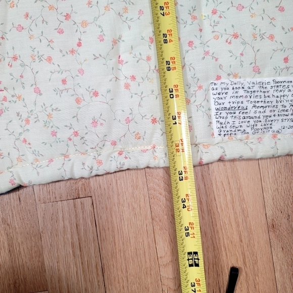 Vintage Handmade United States Map State Characteristics Quilt Floral Historical - Picture 12 of 16